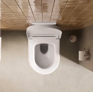 Pakabinamas unitazo puodas Duravit Balcoon Rimless White High Gloss, bakelis į komplektą neįeina