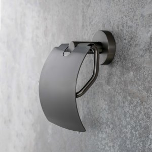 WC popieriaus laikiklis su dangteliu Bemeta Graphit