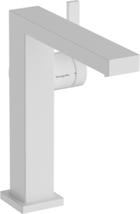 Praustuvo maišytuvas HANSGROHE Tecturis E 150 Fine CoolStart EcoSmart+, su "push-open" dugno vožtuvu, spalva - balta matinė (matt white)