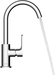Praustuvo maišytuvas HANSGROHE Rebris S 210 su dugno vožtuvu, spalva - chromo (chrome)