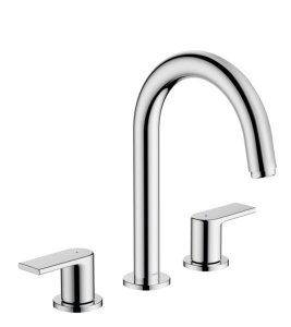 3 dalių praustuvo maišytuvas HANSGROHE Vernis Shape 150 su dugno vožtuvu