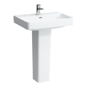 Praustuvas Laufen PRO S 650x465x175 mm, su 1 anga maišytuvui viduryje, spalva - balta LCC (LAUFEN Clean Coat) 