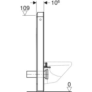 Pakabinamo unitazo montavimo modulis Geberit Monolith Plus 114 cm, lava stiklas