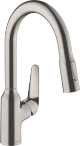 Plautuvės maišytuvas Hansgrohe M42 su štr.ž.180, 2 jet, nerūdijantis plienas