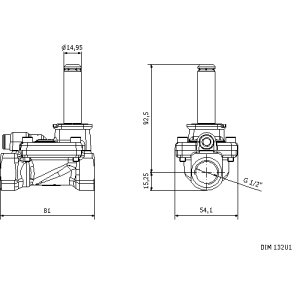 Solenoidinis vožtuvas EV220BW, 1/2, 4 m³/h, EPDM, NC