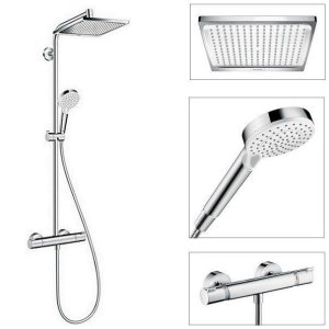 Termostatinė dušo sistema HANSGROHE Crometta E 240, 1 srovės, spalva - chromo (chrome)