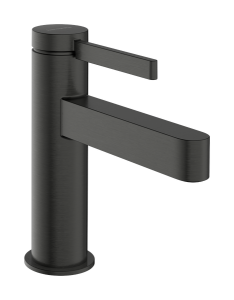 Praustuvo maišytuvas HANSGROHE Finoris 100 CoolStart, su "push-open" dugno vožtuvu, spalva - šlifuoto juodo chromo (brushed black chrome)