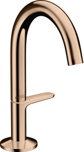 Praustuvo maišytuvas AXOR One Select 140 su su paspaudžiamu (push-open) dugno vožtuvu, poliruoto raudono aukso spalvos (Polished Red Gold)