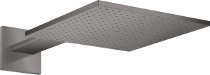 Dušo galva su laikikliu iš sienos AXOR ShowerSolutions 300/300 2jet, šlifuoto juodo chromo spalvos (Brushed Black Chrome)