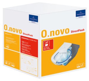 Pakabinamas unitazas VILLEROY&BOCH O.Novo Direct-flush su dangčiu