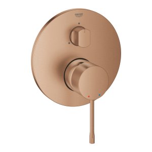 Dekoratyvinė dalis potinkinio dušo/vonios maišytuvo Grohe Essence 3 funkcijų matinės rausvo aukso spalvos (Brushed warm sunset)