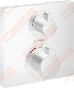 Dekoratyvinė dalis potinkiniam termostatiniam dušo maišytuvui HANSGROHE Ecostat Square, 2 funkcijos, spalva - balta matinė