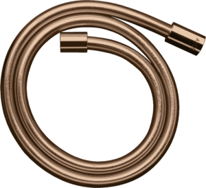 Dušo žarna AXOR ShowerSolutions, 1,6 m, metalo efektas, cilindrinės jungtys, poliruoto raudono aukso spalvos (Polished Red Gold)