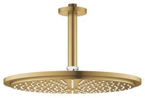 Dušo galva GROHE Cosmopolitan 310 iš lubų su 142mm laikikliu, vienos srovės matinė aukso spalva