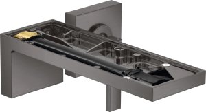 Praustuvo maišytuvas AXOR MyEdition 221 mm, 2 dalių, iš sienos, be apdailos, šlifuoto juodo chromo spalvos (Brushed Black Chrome)