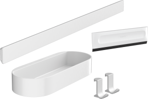 Vonios aksesuarų rinkinys Hansgrohe WallStoris, matinis baltas
