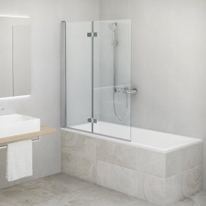 Sulankstoma  vonios sienelė Roth CI 2PR/1000, blizgiu profiliu, skaidriu stiklu