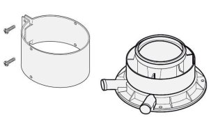 Adapteris kaminui Ø80/125 PP