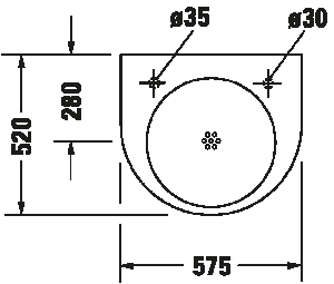 Praustuvas Architec 575x520, kairinis