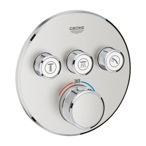 Dalis dekoratyvinė potinkinio dušo/vonios termostatinio maišytuvo Grohe GRT SmartControl 3 funkcijų nerūdijantčio plieno spalva (Stainless steel)