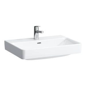Praustuvas Laufen PRO S 650x465x95 mm, be angos maišytuvui, be perlajos, su uždengtu perlajos kanalu, spalva - balta LCC (LAUFEN Clean Coat) 