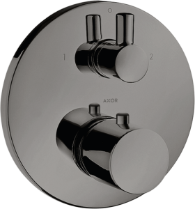 Dekoratyvinė dalis AXOR Uno potinkiniam termostatiniam maišytuvui, 2 funkcijų, poliruoto juodo chromo spalvos (Polished Black Chrome) 