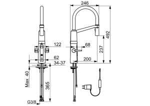 Maišytuvas plautuvei Optima SemiPro 230/5V