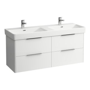 Spintelė praustuvui Laufen BASE 1260x440x530 mm, su keturiais stalčiais, praustuvui 814968, spalva- balta blizgi