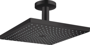 Dušo galva su laikikliu iš lubų HANSGROHE Raindance E 300, 1 srovės, spalva - juoda matinė (matt black)