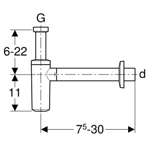 Praustuvo sifonas Geberit Ø32mm, savaime prasivalantis, baltas