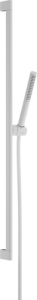 Dušo komplektas HANSGROHE Pulsify S 100, 1 srovės, EcoSmart, su 90 cm dušo stovu, spalva - balta matinė (matt white)