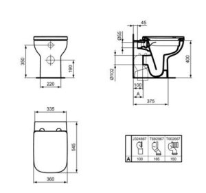 Dangtis WC Ideal Standard i.Life, soft close