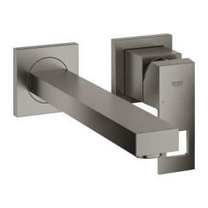 Praustuvo maišytuvas GROHE Eurocube su dviem skylėm iš sienos 231mm, matinė grafito spalva (Brushed Hard Graphite)