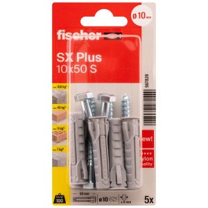 Kaištis su varžtais 10x50 SX PLUS, komplektas 5vnt.