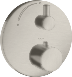 Dekoratyvinė dalis AXOR Uno termostatiniams maišytuvui su uždarymo vožtuvu, 1 funkcijos, nerūdijančio plieno spalvos (Stainless Steel Optic)
