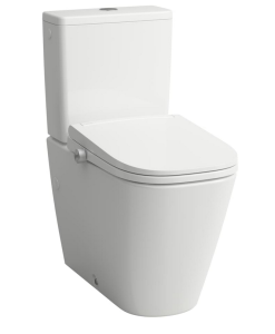 Kombinuoto unitazo puodas Laufen MEDA, pastatomas,  (bakeliis užsakomas atskirai), Rimless, tylus sūkurinis nuplovimas 'Silent flush', universaliu nuotaku, su SIT išmaniuoju dangčiu 