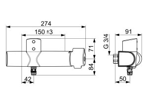 Bekontaktis maišytuvas praustuvui Oras neįgaliesiems 6v bluetooth iš sienos 