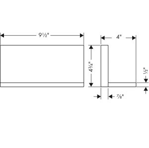 Lentyna AXOR ShowerSolutions, nerūdijančio plieno spalva (Stainless Steel Optic)