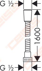 Dušo žarna HANSGROHE Metaflex 1,6 m