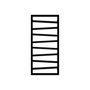 Rankšluosčių džiovintuvas WG ZIGZAG 1070x500 SX, matinis juodas