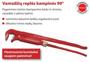 Armatūros žnyplės ROTHENBERGER 90° 1"