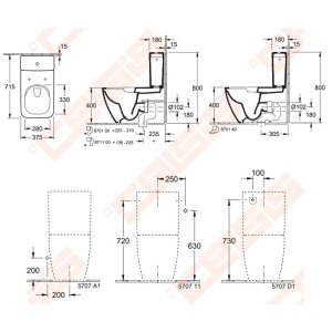 Unitazo puodas VILLEROY&BOCH Venticello „Direct Flush” sistema, „Ceramicplus” danga