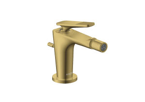 Bidė maišytuvas AXOR Citterio C su svirtiniu (pop-up) dugno vožtuvu, poliruoto aukso spalvos (Polished Gold Optic)