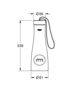 Termo gertuvė GROHE Blue, nerūdijančio plieno spalvos 