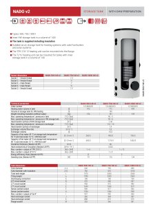 Akumuliacinė talpa DRAŽICE NADO 1000/140 v2; 985l; Įmontuotas 140l vandens šildytuvas