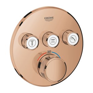 Dalis dekoratyvinė potinkinio dušo/vonios termostatinio maišytuvo Grohe GRT SmartControl  3 funkcijų rausvo aukso spalva (Warm sunset)