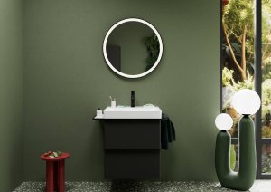 Pakabinama spintelė po praustuvu Hansgrohe Xelu Q, su dviem stalčiais, 580/475 mm, matinė pilka