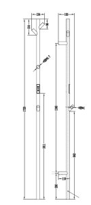 Elektrinis rankšluosčių džiovintuvas BEMETA 1720 mm, nerūdijančio plieno, baltas