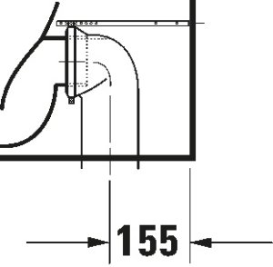 WC puodas D-Neo Rimless Washdown, be bakelio