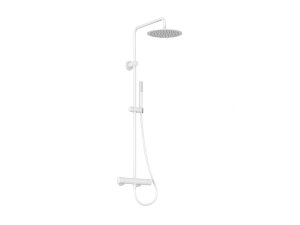 Termostatinė dušo sistema Ravak Spring SG 091.10, baltos matinės spalvos